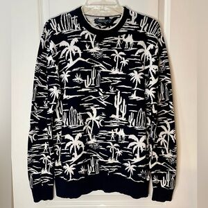 Scotch & Soda Black and White Crewneck Sweater